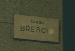 Targa stradale detorunata - Corso Bresci